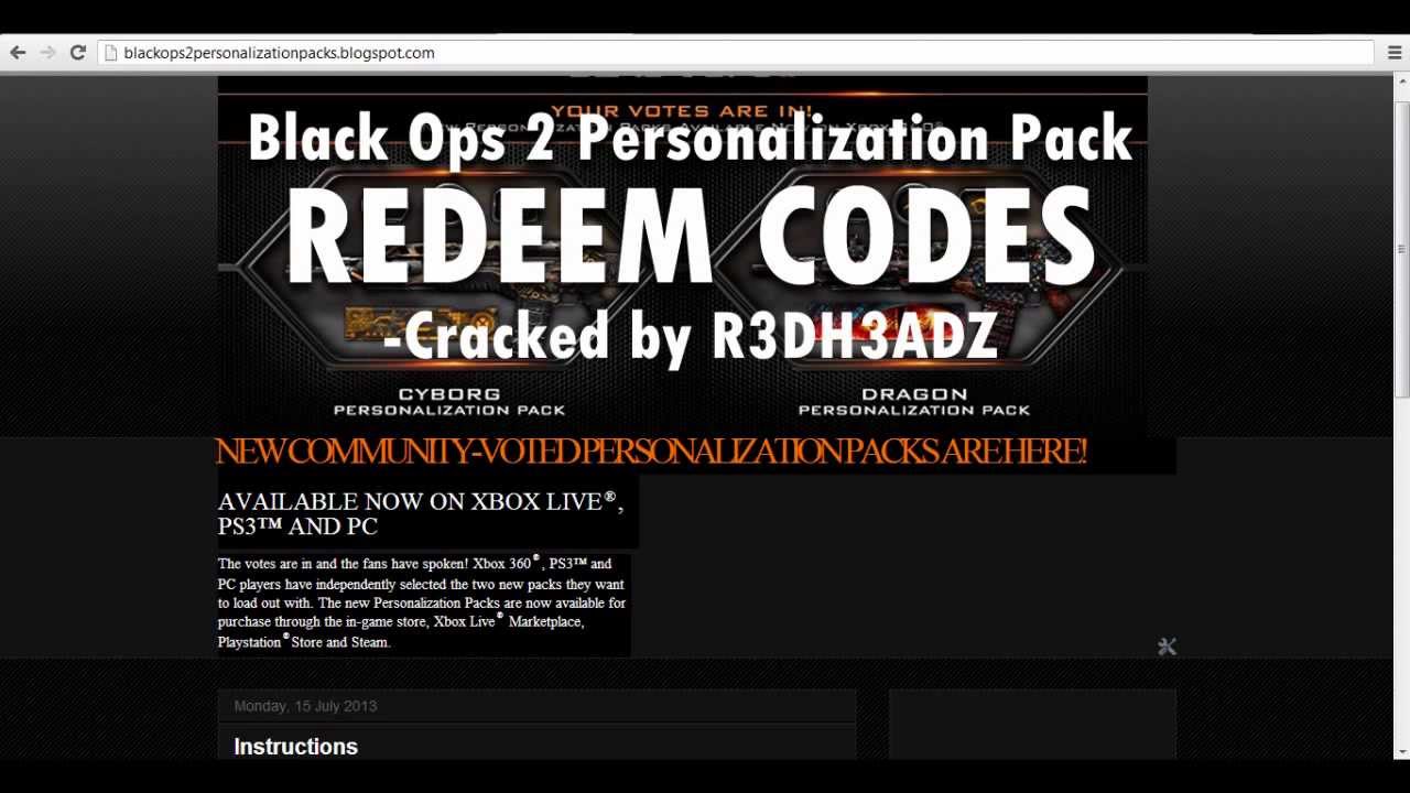 Black ops 2 vengeance dlc codes ps3